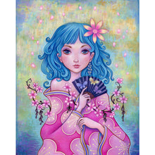 Load image into Gallery viewer, Girl Artwork (40*50CM) 11CT 3 Stamped Cross Stitch
