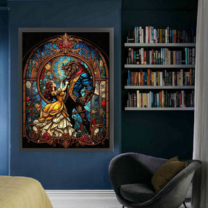 Stain Glass Cartoon (50*65CM) 11CT 3 Stamped Cross Stitch
