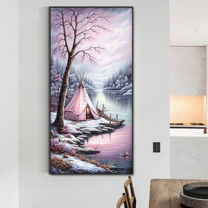 Camping Beauty 40*80CM(Canvas) Full Round Drill Diamond Painting