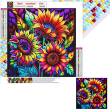 Load image into Gallery viewer, Three Sunflowers 30*30CM(Canvas) Full Square Drill Diamond Painting
