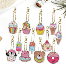 Load image into Gallery viewer, DIY Diamond Art Key Rings Double Sided 12pcs Animal Gift for Kids (YS182)
