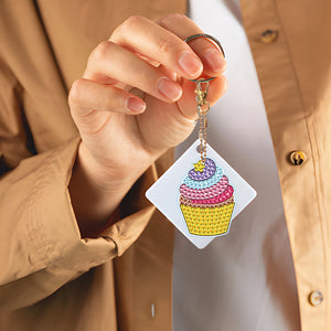 DIY Diamond Art Key Rings Double Sided 12pcs Animal Gift for Kids (YS182)