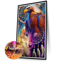 Load image into Gallery viewer, Eagle And Wolf 40*70CM(Canvas) Full Round Drill Diamond Painting
