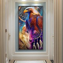 Load image into Gallery viewer, Eagle And Wolf 40*70CM(Canvas) Full Round Drill Diamond Painting
