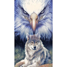 Load image into Gallery viewer, Eagle And Wolf 40*70CM(Canvas) Full Round Drill Diamond Painting
