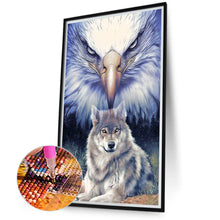 Load image into Gallery viewer, Eagle And Wolf 40*70CM(Canvas) Full Round Drill Diamond Painting
