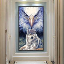 Load image into Gallery viewer, Eagle And Wolf 40*70CM(Canvas) Full Round Drill Diamond Painting
