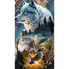 Load image into Gallery viewer, Eagle And Wolf 40*70CM(Canvas) Full Round Drill Diamond Painting
