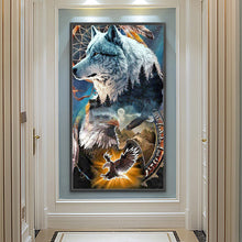 Load image into Gallery viewer, Eagle And Wolf 40*70CM(Canvas) Full Round Drill Diamond Painting
