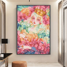 Load image into Gallery viewer, Queen Flower (61*87CM) 11CT 3 Stamped Cross Stitch
