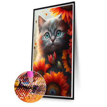 Load image into Gallery viewer, Sunflower Cat 40*70CM(Picture) Full Square Drill Diamond Painting
