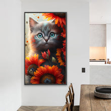 Load image into Gallery viewer, Sunflower Cat 40*70CM(Picture) Full Square Drill Diamond Painting
