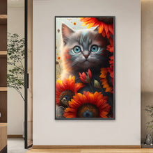 Load image into Gallery viewer, Sunflower Cat 40*70CM(Picture) Full Square Drill Diamond Painting
