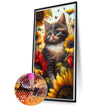 Load image into Gallery viewer, Sunflower Cat 40*70CM(Picture) Full Square Drill Diamond Painting
