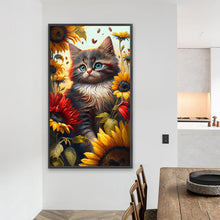 Load image into Gallery viewer, Sunflower Cat 40*70CM(Picture) Full Square Drill Diamond Painting
