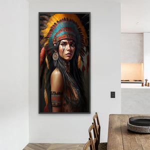 Indian Beauty 40*80CM(Picture) Full Square Drill Diamond Painting