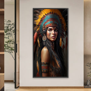 Indian Beauty 40*80CM(Picture) Full Square Drill Diamond Painting