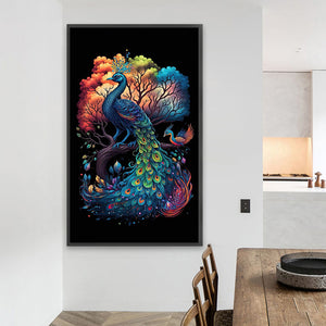 Peacock 60X100CM(Picture) Full Square Drill Diamond Painting