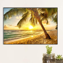 Load image into Gallery viewer, Beach Coconut Tree 60*40CM(Canvas) Full Round Drill Diamond Painting
