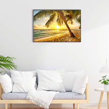 Load image into Gallery viewer, Beach Coconut Tree 60*40CM(Canvas) Full Round Drill Diamond Painting
