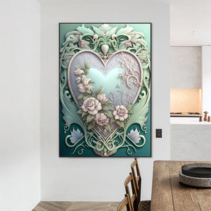 Love Flower Frame 50*70CM(Canvas) Full Round Drill Diamond Painting