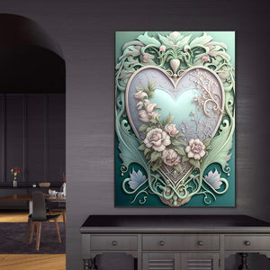 Love Flower Frame 50*70CM(Canvas) Full Round Drill Diamond Painting