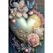 Load image into Gallery viewer, Love Flower Frame 50*70CM(Canvas) Full Round Drill Diamond Painting
