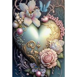 Love Flower Frame 50*70CM(Canvas) Full Round Drill Diamond Painting