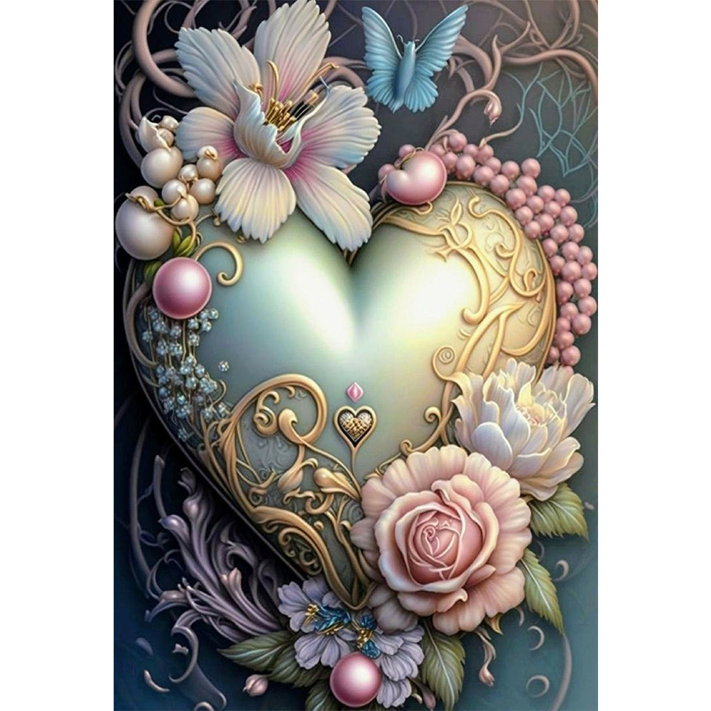 Love Flower Frame 50*70CM(Canvas) Full Round Drill Diamond Painting