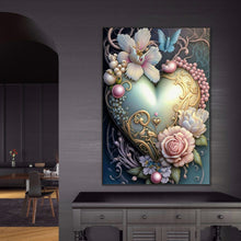 Load image into Gallery viewer, Love Flower Frame 50*70CM(Canvas) Full Round Drill Diamond Painting
