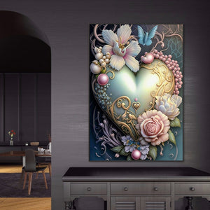 Love Flower Frame 50*70CM(Canvas) Full Round Drill Diamond Painting