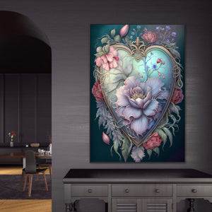 Love Flower Frame 50*70CM(Canvas) Full Round Drill Diamond Painting