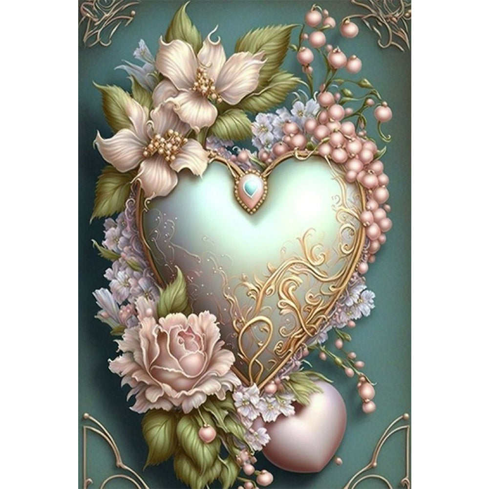 Love Flower Frame 50*70CM(Canvas) Full Round Drill Diamond Painting