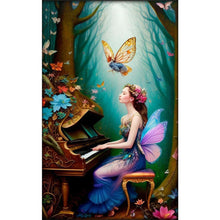 Load image into Gallery viewer, Girl Playing The Piano 30*50CM(Canvas) Full Round Drill Diamond Painting
