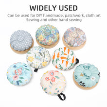 Load image into Gallery viewer, Needle Inserting Holder Round Sewing Needles Cushion DIY Crafts (wooden bottom)
