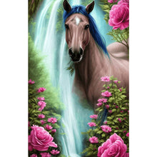 Load image into Gallery viewer, Waterfall Horse 45*70CM(Canvas) Full Round Drill Diamond Painting
