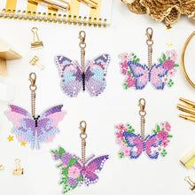 Load image into Gallery viewer, DIY Diamond Art Key Rings Butterfly 5pcs for Beginners Home Decor (Butterfly)
