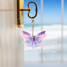 Load image into Gallery viewer, DIY Diamond Art Key Rings Butterfly 5pcs for Beginners Home Decor (Butterfly)
