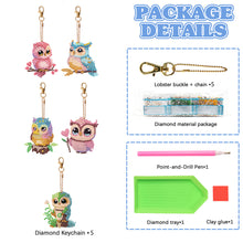 Load image into Gallery viewer, DIY Diamond Art Key Rings Butterfly 5pcs for Beginners Home Decor (Owl)
