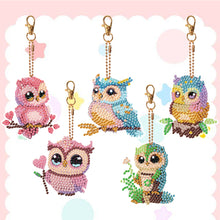 Load image into Gallery viewer, DIY Diamond Art Key Rings Butterfly 5pcs for Beginners Home Decor (Owl)
