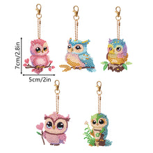 Load image into Gallery viewer, DIY Diamond Art Key Rings Butterfly 5pcs for Beginners Home Decor (Owl)
