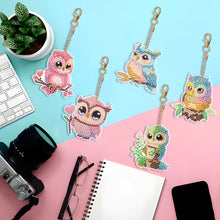 Load image into Gallery viewer, DIY Diamond Art Key Rings Butterfly 5pcs for Beginners Home Decor (Owl)

