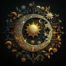 Load image into Gallery viewer, Sun Moon Star Chart 30*30CM(Canvas) Full Round Drill Diamond Painting
