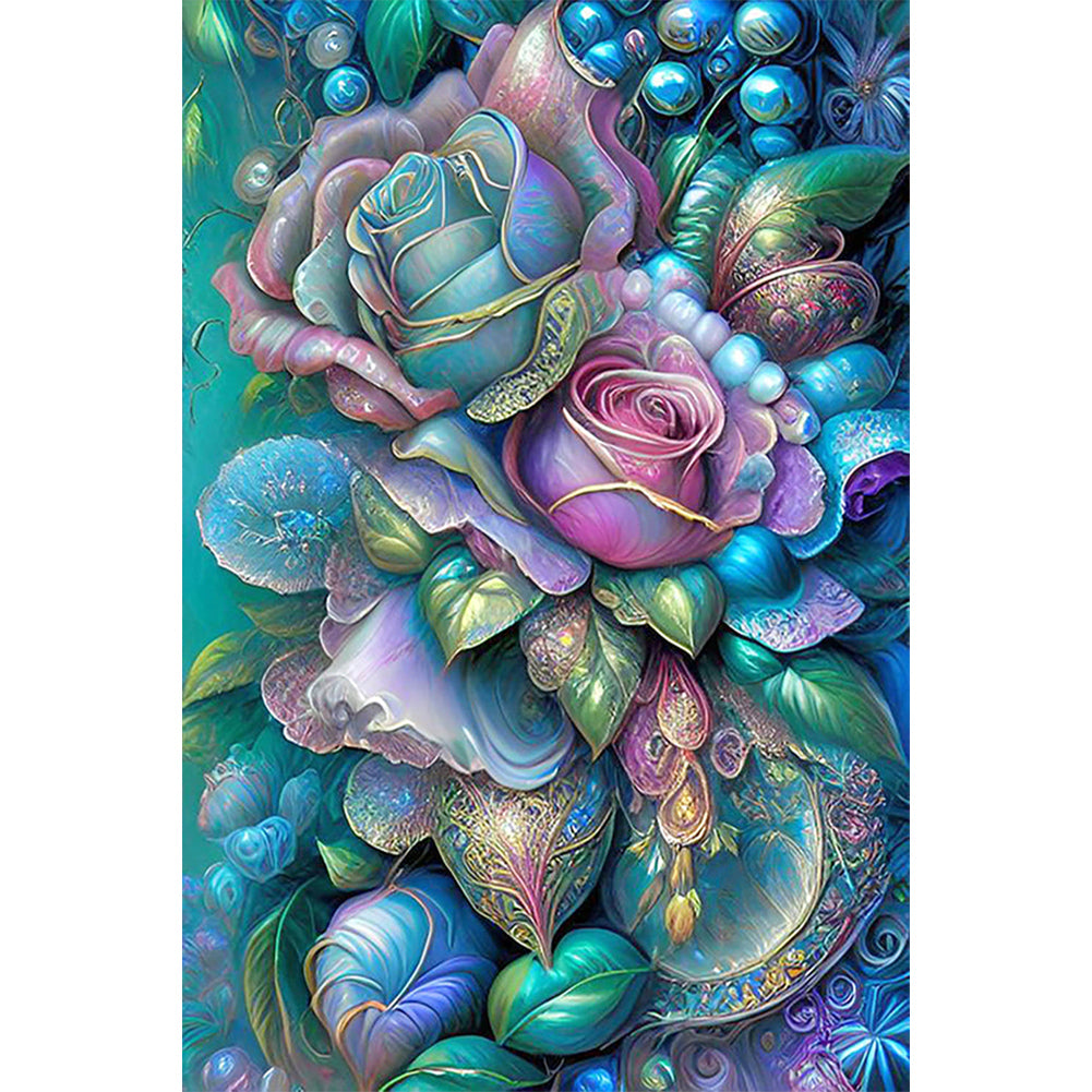 Metal Rose 40*60CM(Canvas) Full Round Drill Diamond Painting
