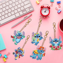 Load image into Gallery viewer, DIY Diamond Art Keychains Diamond Mosaic Kit 5pcs Gem Keychains Lady Bag Pendant
