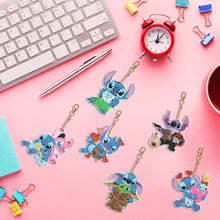 Load image into Gallery viewer, Diamond Art Keychains Handmade Gem Keychains Lady Bag Pendant (Stitch)
