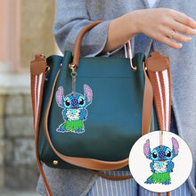 Load image into Gallery viewer, Diamond Art Keychains Handmade Gem Keychains Lady Bag Pendant (Stitch)
