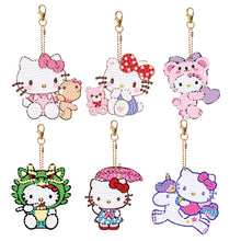 Load image into Gallery viewer, Diamond Art Keychains Handmade Gem Keychains Lady Bag Pendant (KT Cat)
