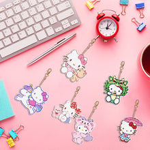 Load image into Gallery viewer, Diamond Art Keychains Handmade Gem Keychains Lady Bag Pendant (KT Cat)
