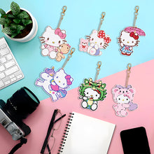 Load image into Gallery viewer, Diamond Art Keychains Handmade Gem Keychains Lady Bag Pendant (KT Cat)
